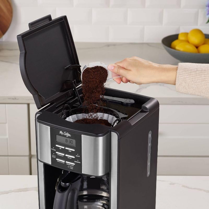 12-Cup Programmable Coffee Maker Black/Stainless Steel I703954