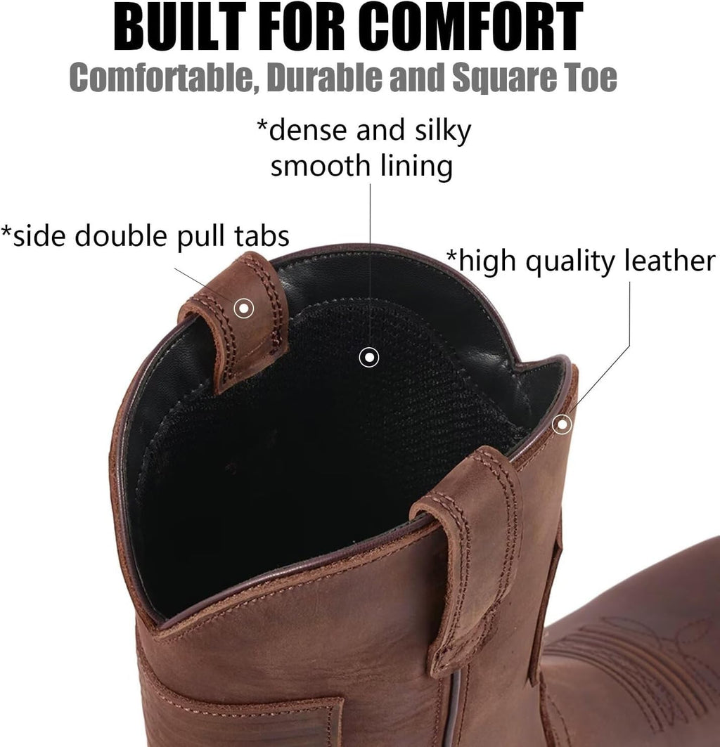 10 Inch Western Cowboy Work Boots N659