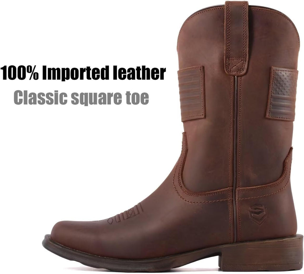 10 Inch Western Cowboy Work Boots N659