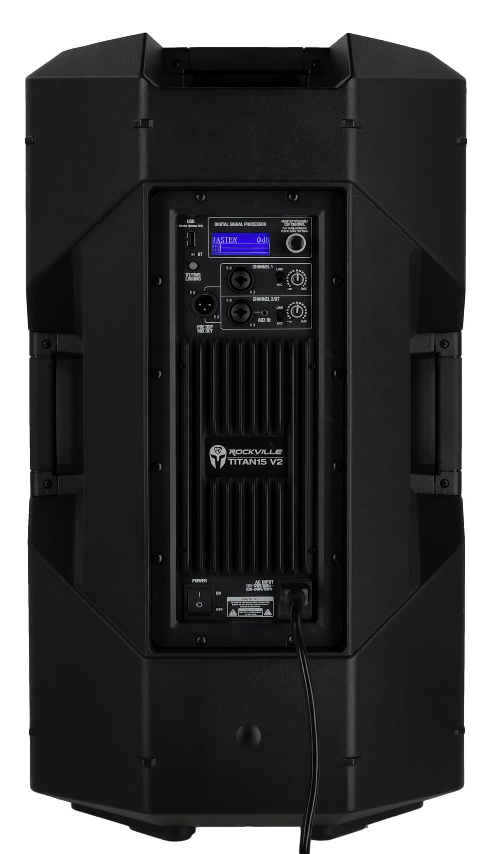 15" Powered PA Speaker Pair with 8 Mixer O792959