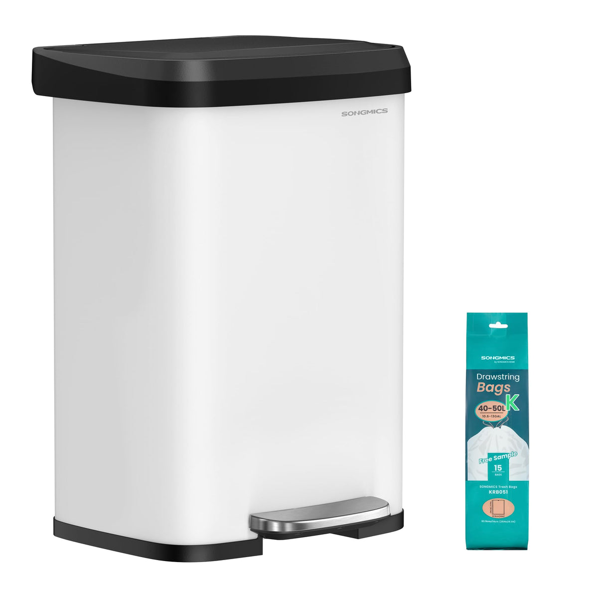 13 Gallon Stainless Steel Kitchen Trash Can N6736