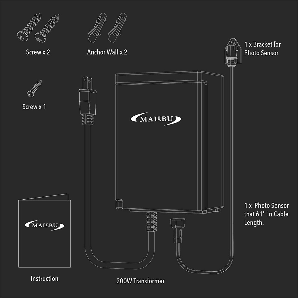 200W Low Voltage Landscape Lighting Transformer C505331