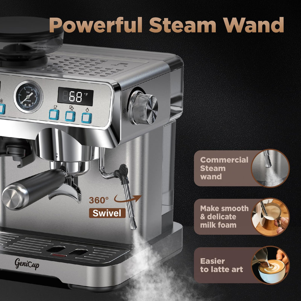 Espresso Machine with Grinder 20 Bar 68oz Water Tank V450