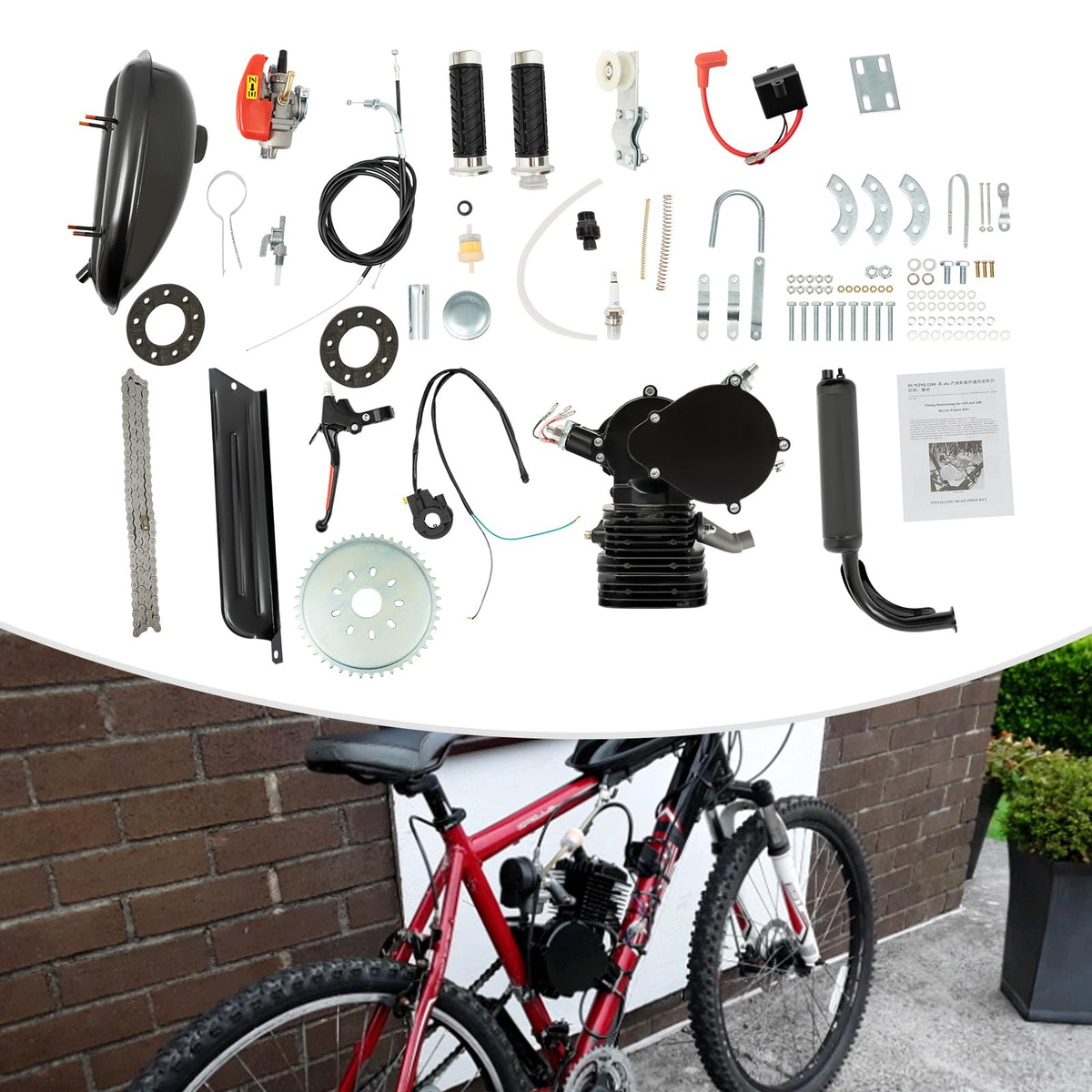 110cc 2-Stroke Bicycle Engine Kit for 26" /28" Bikes R983510