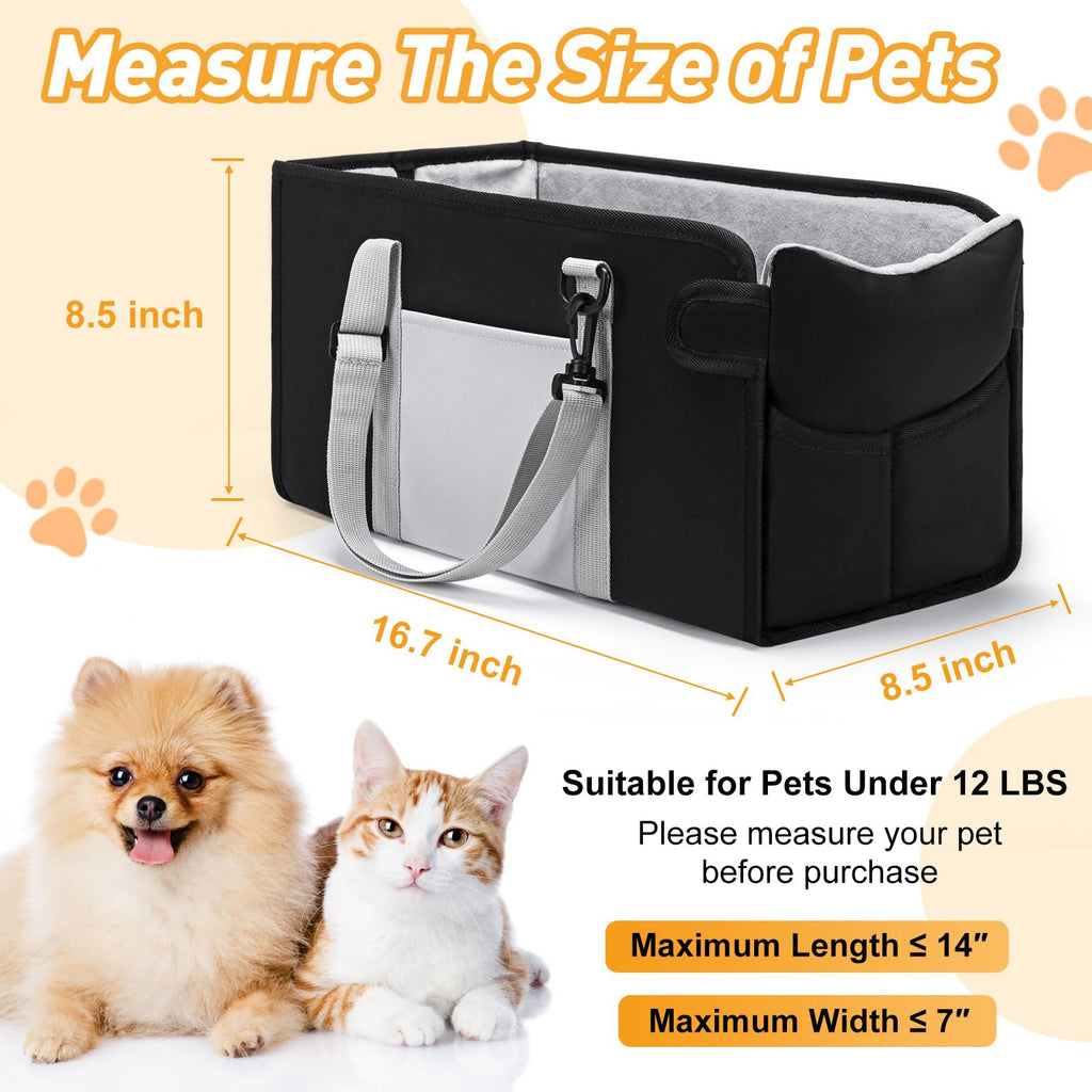 Portable Dog Car Seat for Small Dogs, Black V954