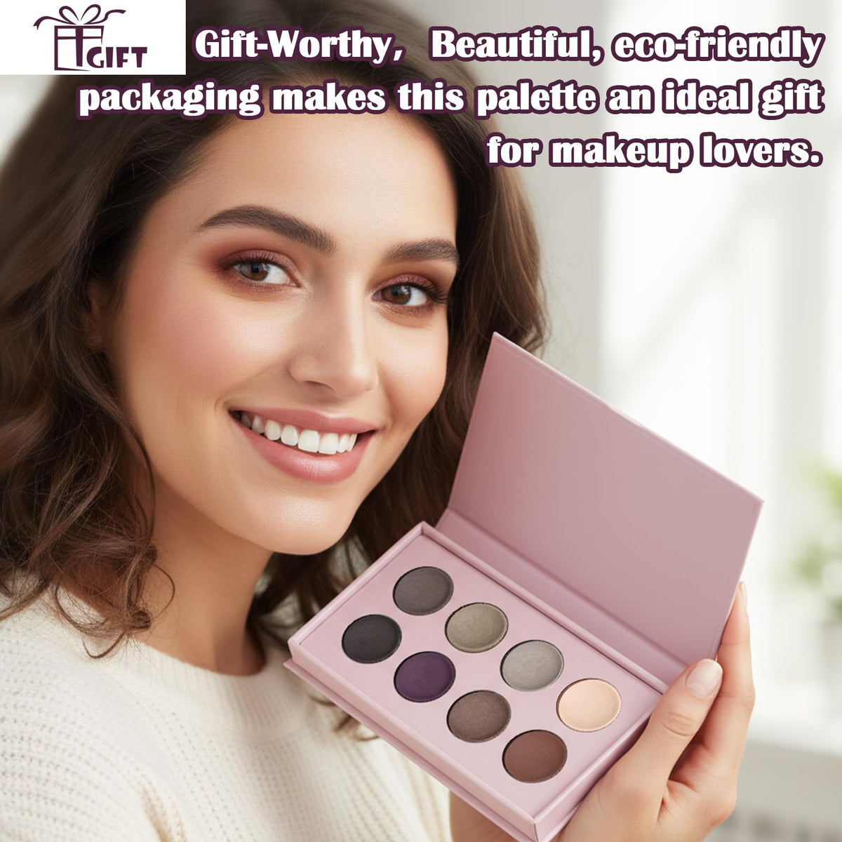 8 Color Nude Smokey Baked Matte Eyeshadow Palette B55577