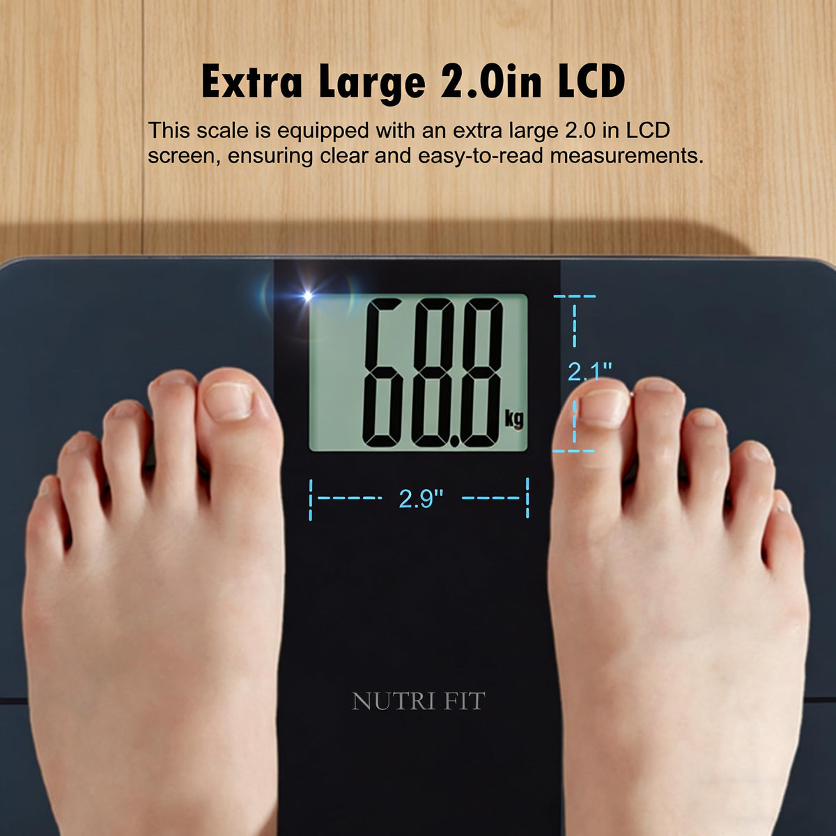 Digital Bathroom Scale 550lb Extra Large Display P150515