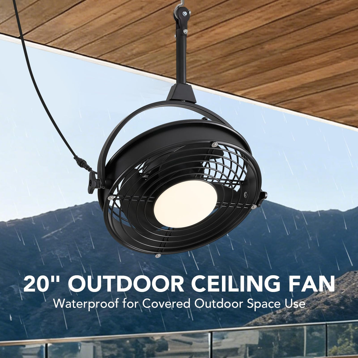 20" Outdoor Ceiling Fan with Lights Z7269