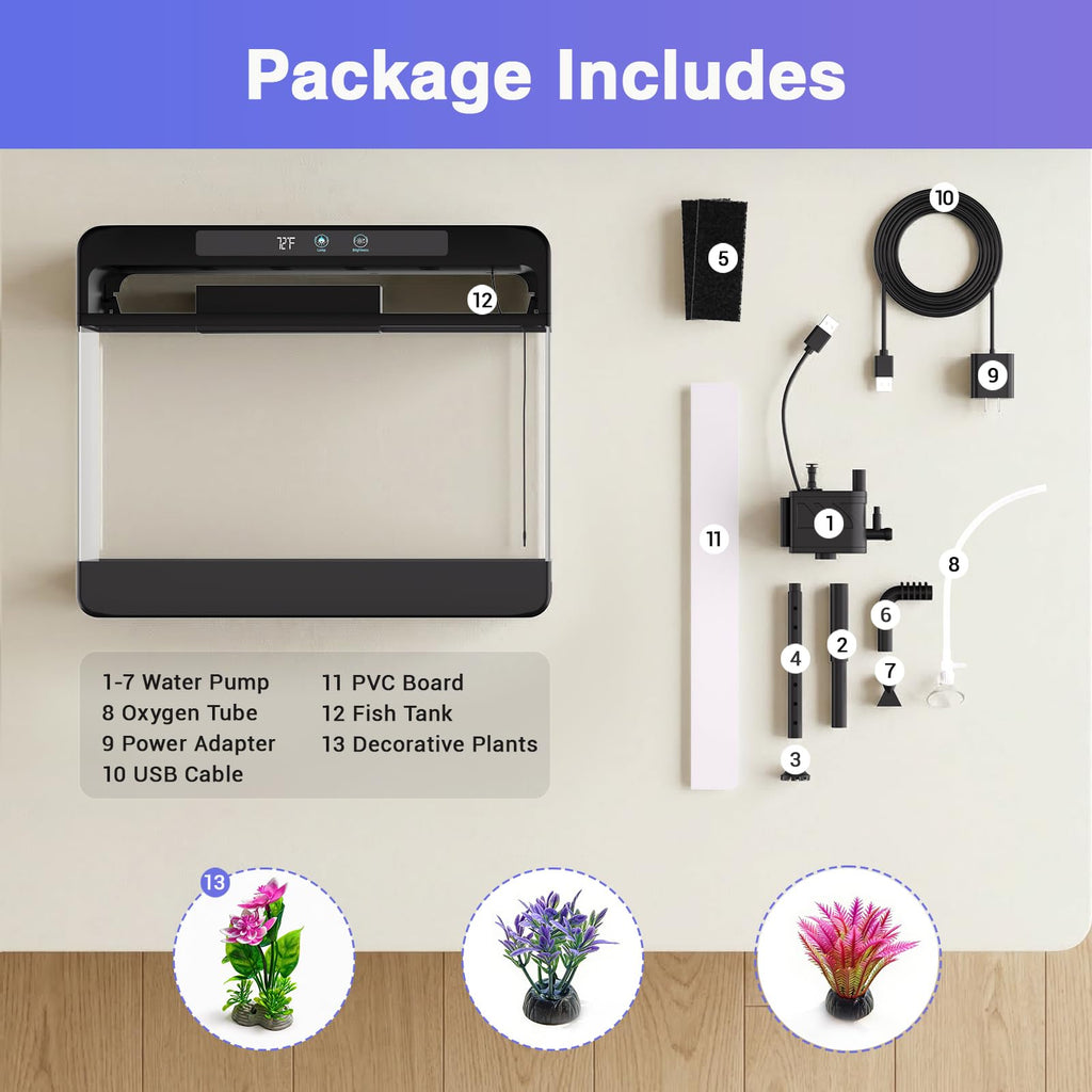 3 Gallon Black Aquarium Starter Kit C58510