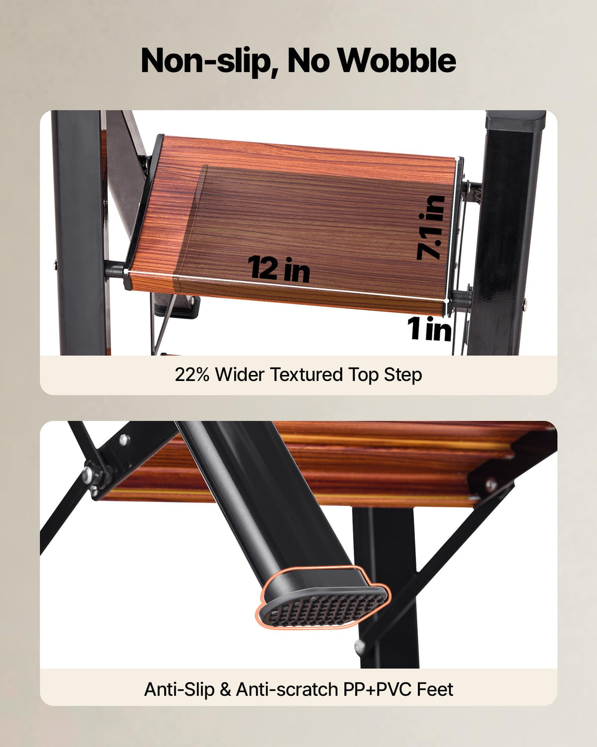 2 Step Folding Aluminum Ladder 330 lbs Capacity I550
