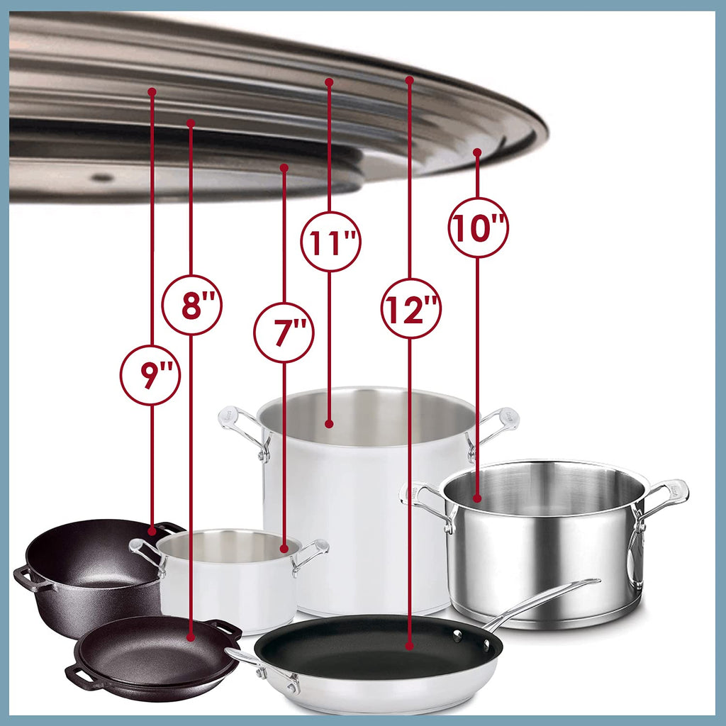 Stainless Steel Universal Lid for Pots, Pans and Skillets E18489