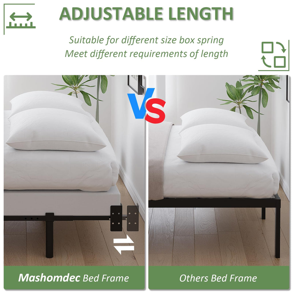 Queen Size Black Metal Bed Frame S552137