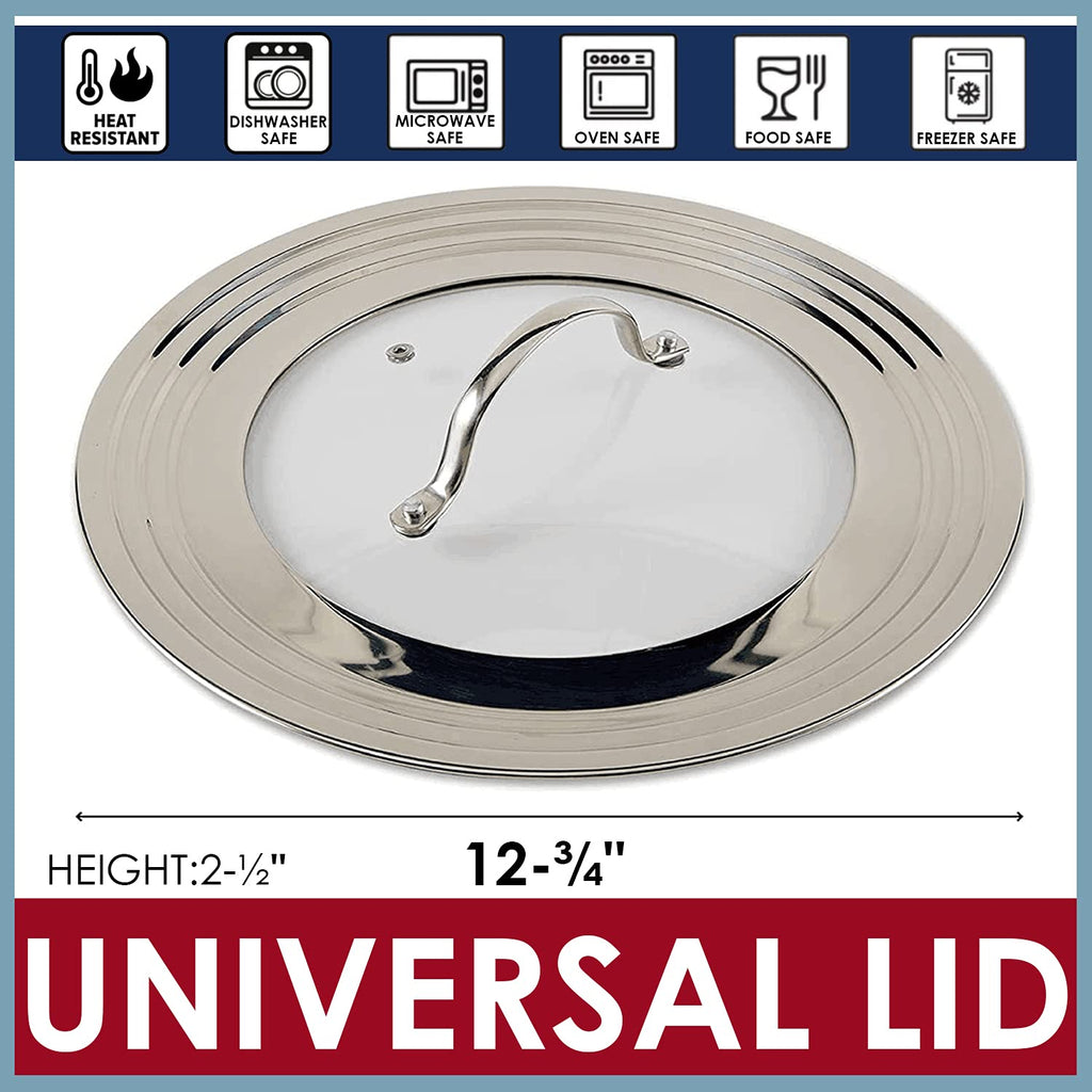 Stainless Steel Universal Lid for Pots, Pans and Skillets E18489