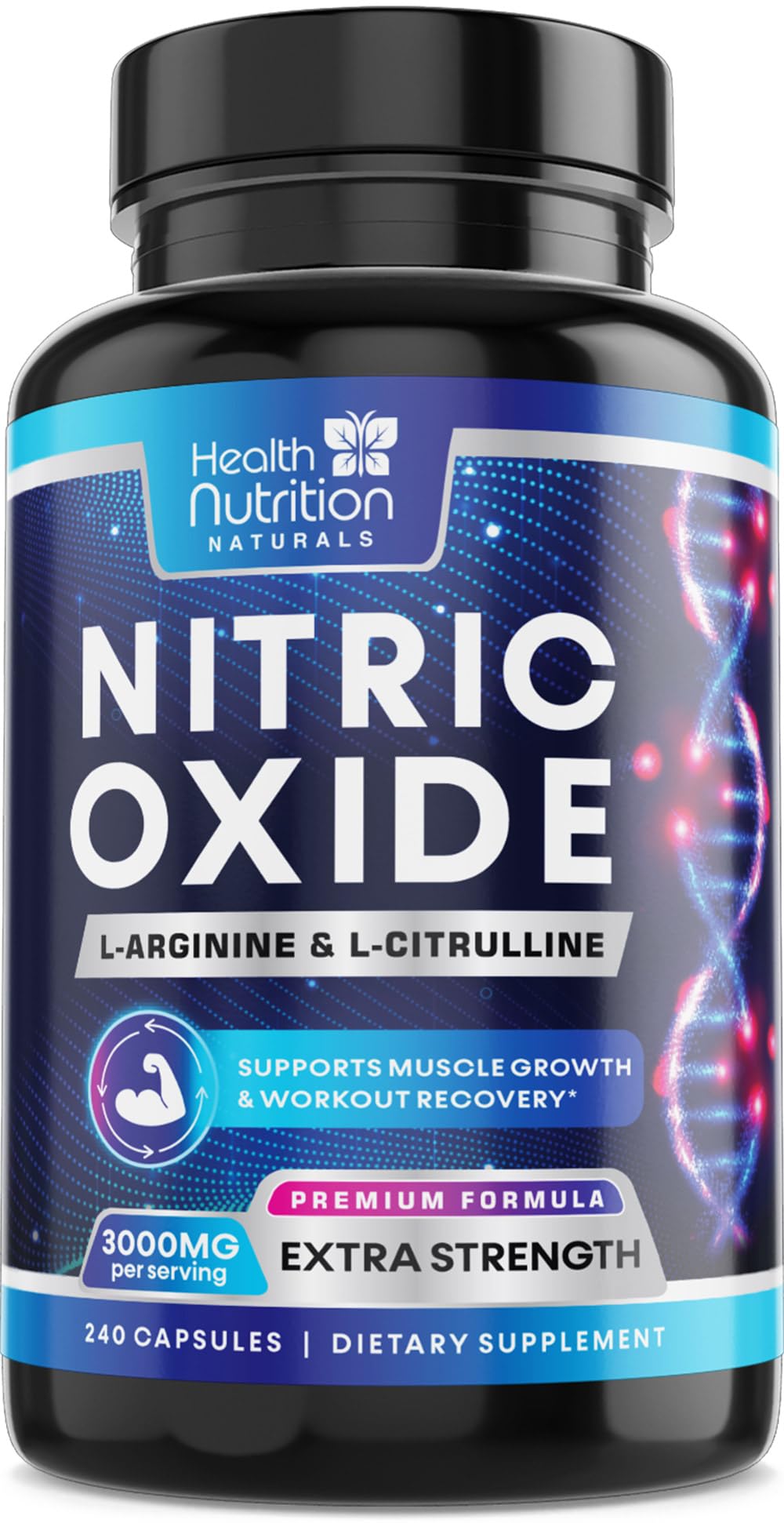 3000mg L-Arginine & L-Citrulline Nitric Oxide Supplement 240 Capsules C576