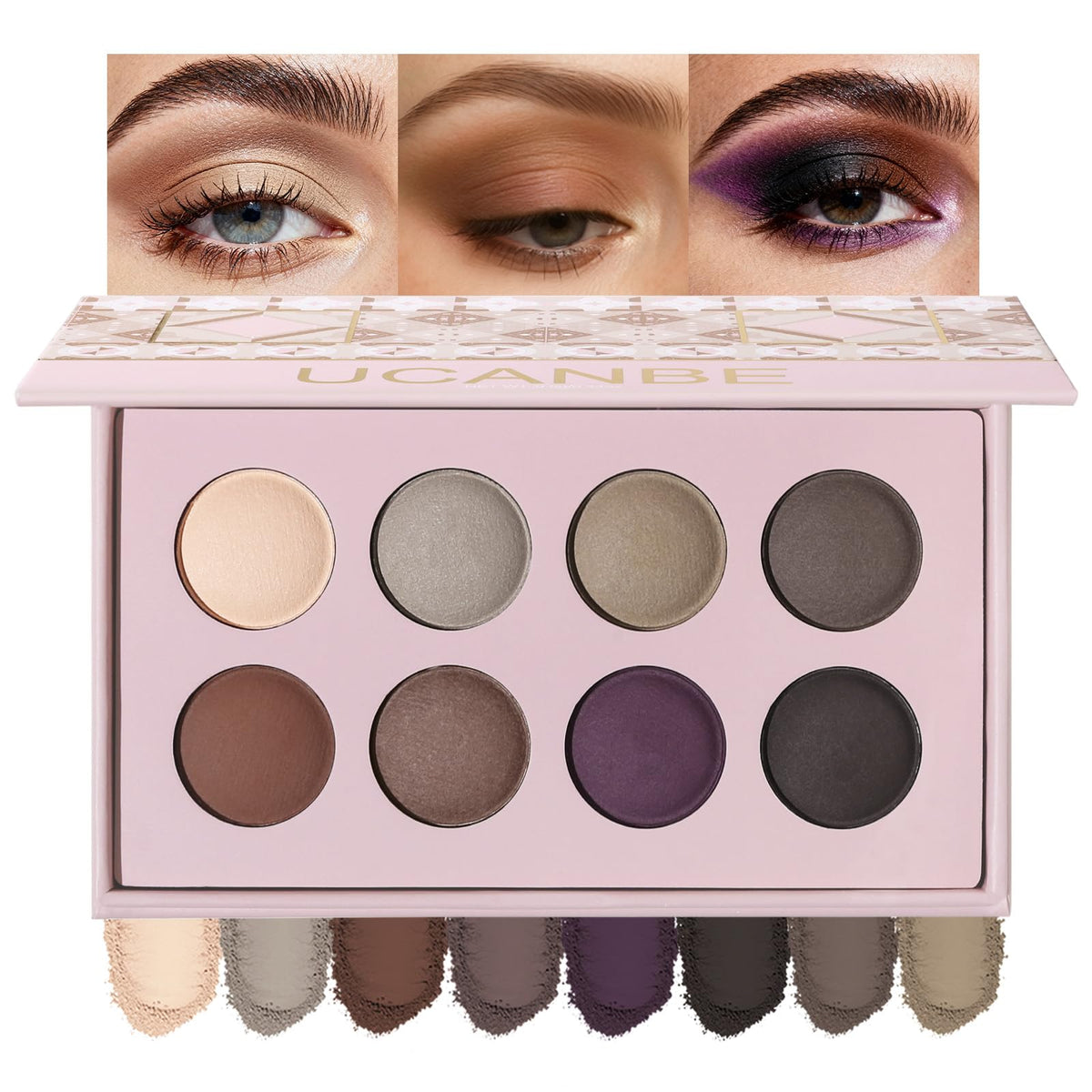 8 Color Nude Smokey Baked Matte Eyeshadow Palette B55577