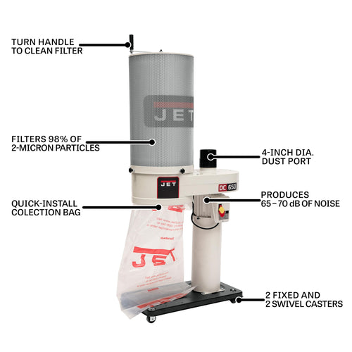 1 HP 2-Micron Canister Filter Dust Collector B974137