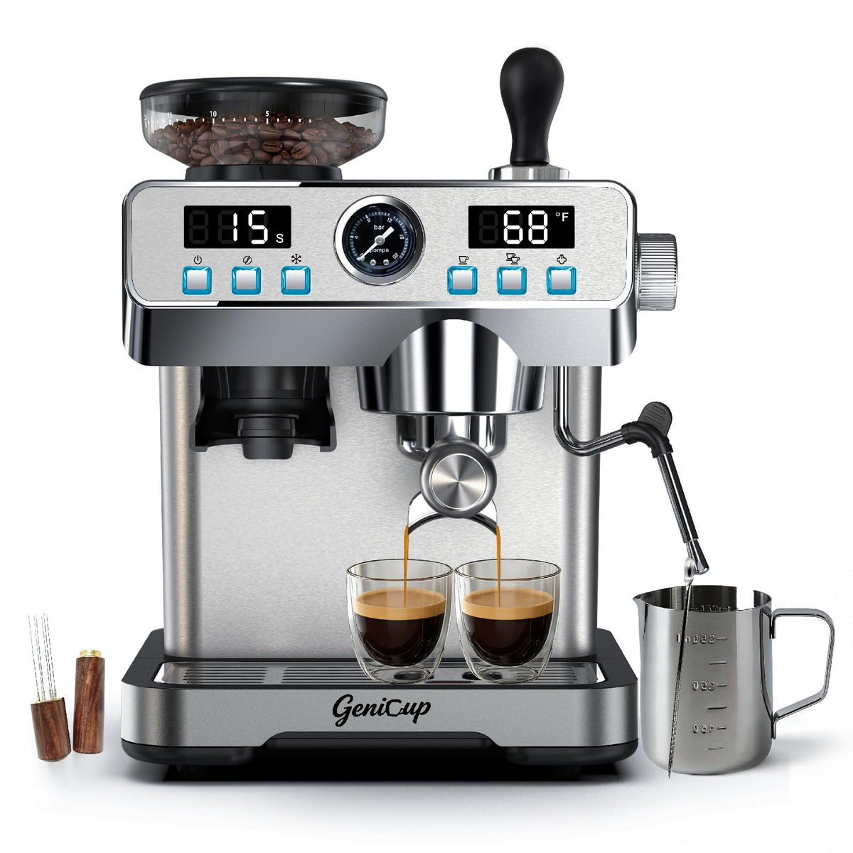 Espresso Machine with Grinder 20 Bar 68oz Water Tank V450