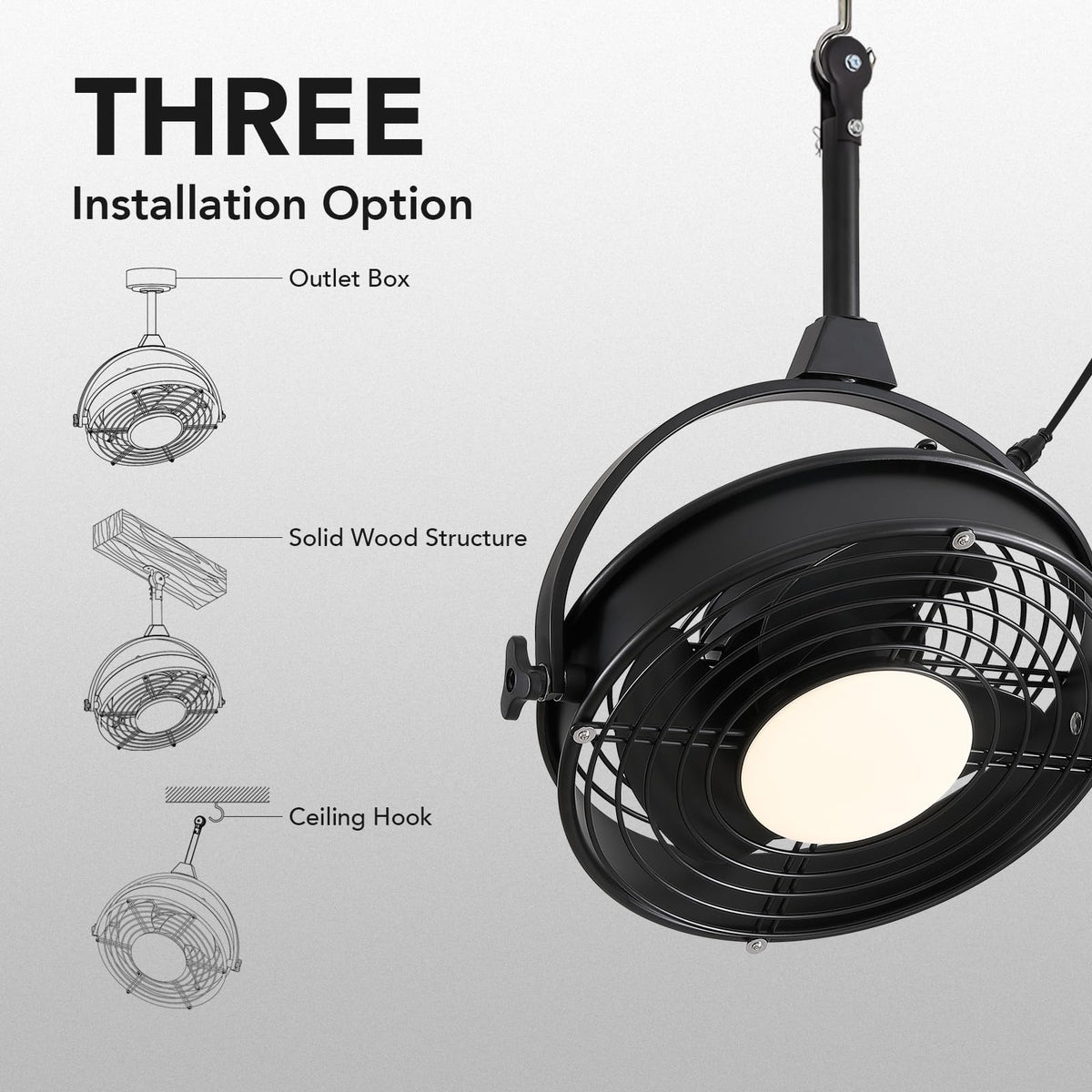 20" Outdoor Ceiling Fan with Lights Z7269