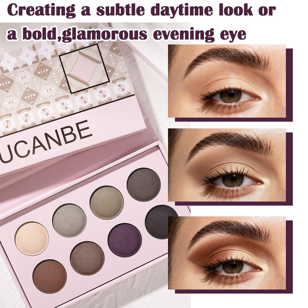 8 Color Nude Smokey Baked Matte Eyeshadow Palette B55577