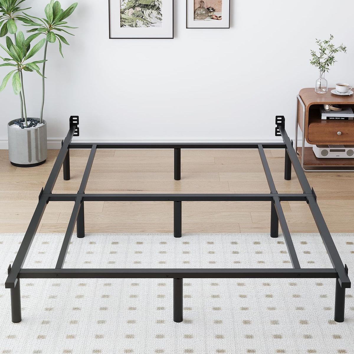 Queen Size Black Metal Bed Frame S552137