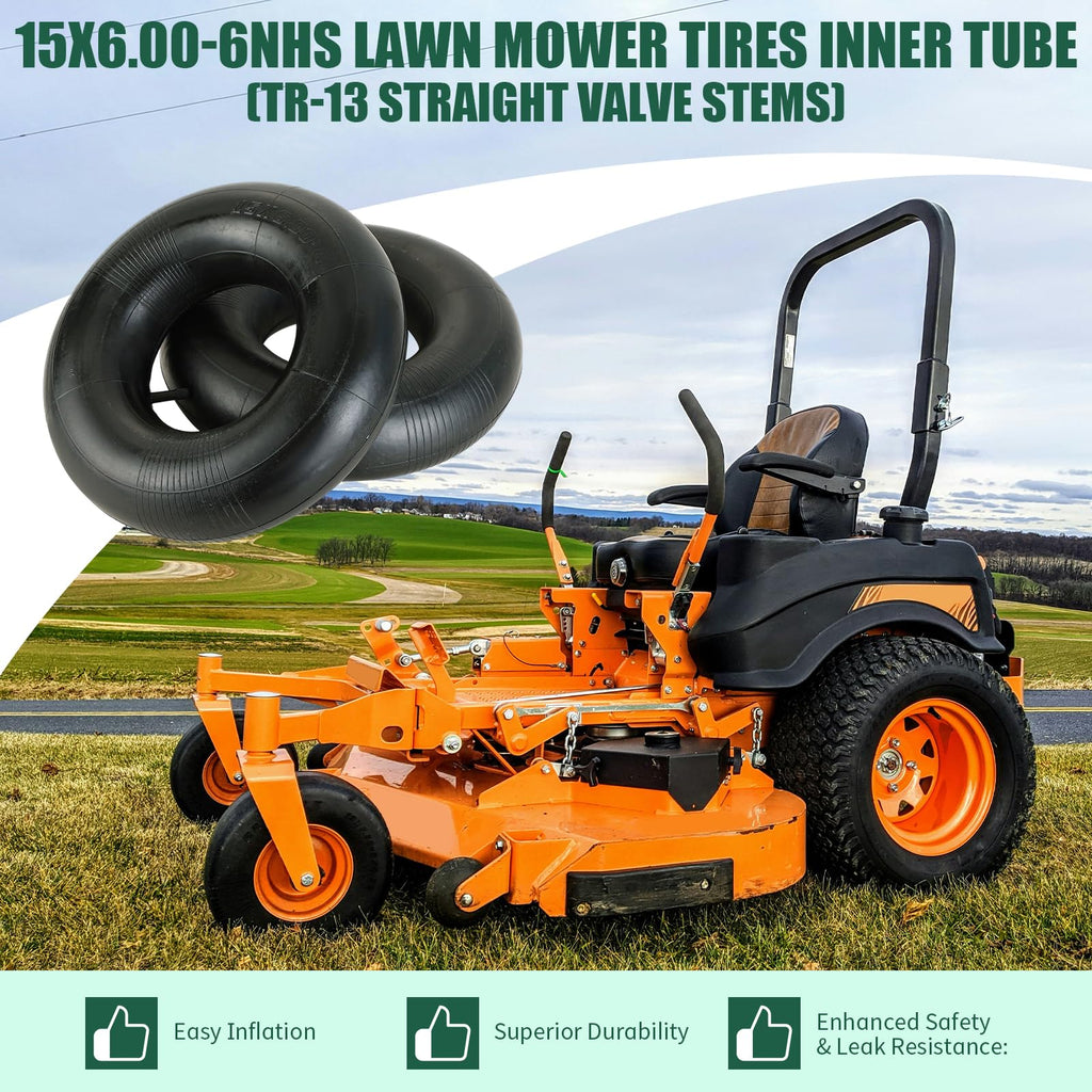 2 Pack 15x6.00-6 Inner Tubes with TR-13 Valve Stem Y441755