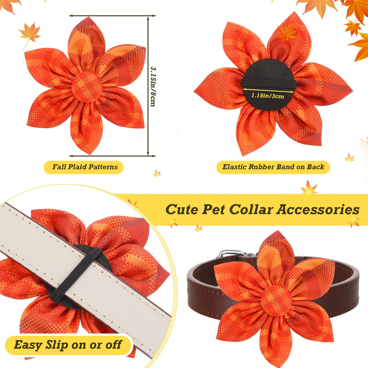 60 Pcs Fall Dog Collar G987