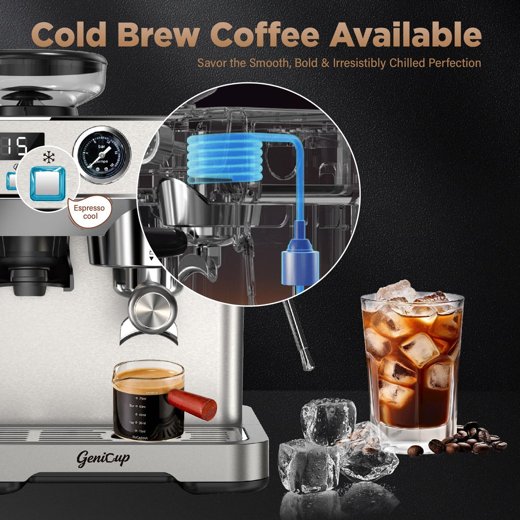 Espresso Machine with Grinder 20 Bar 68oz Water Tank V450