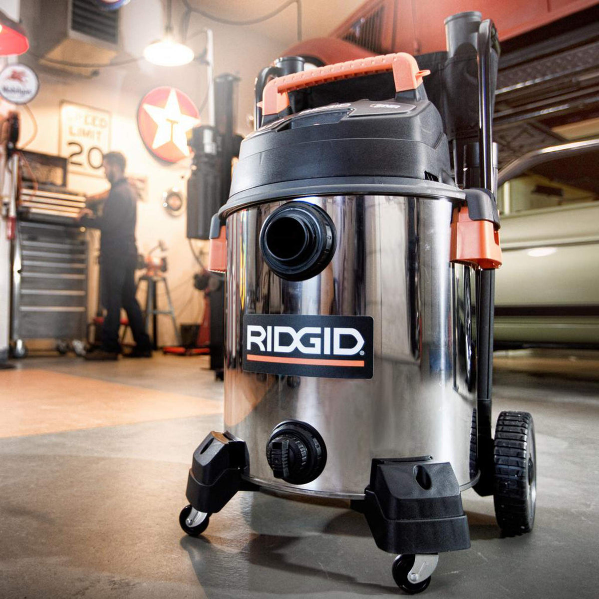 16 Gallon 6.5 Peak HP Stainless Steel Wet Dry Shop Vacuum G205