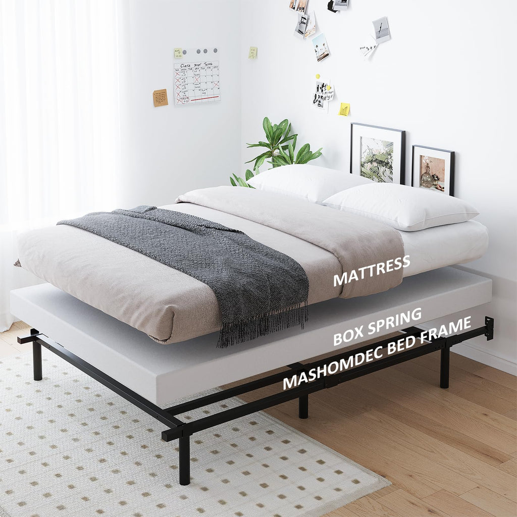 Queen Size Black Metal Bed Frame S552137