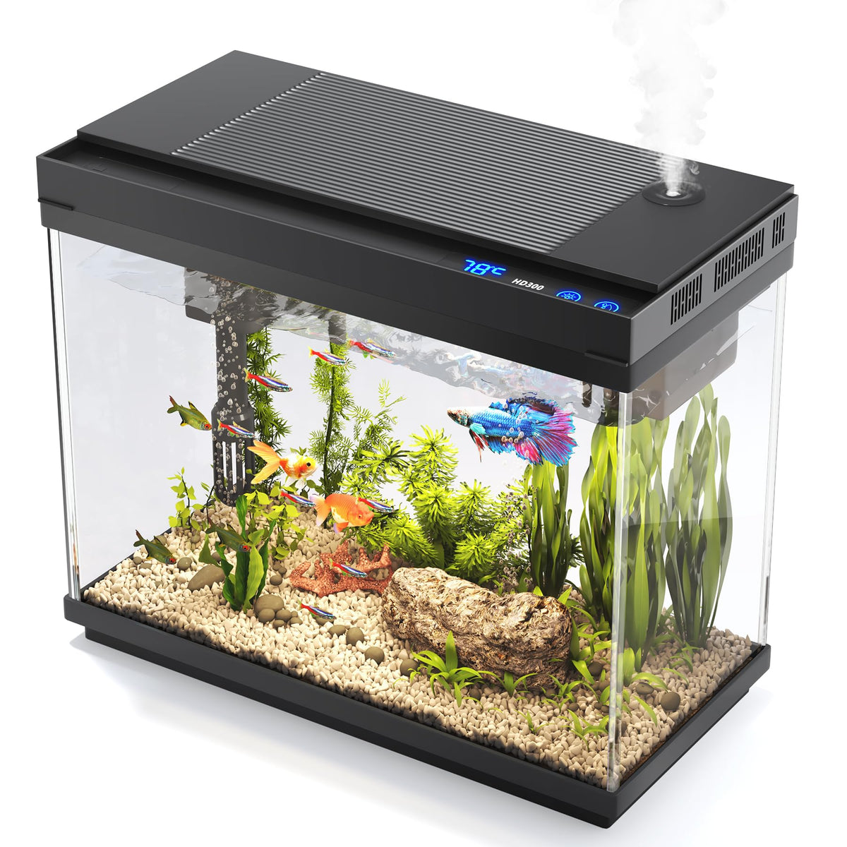 2.4-Gallon Aquarium Starter Kit with Quiet Pump U761